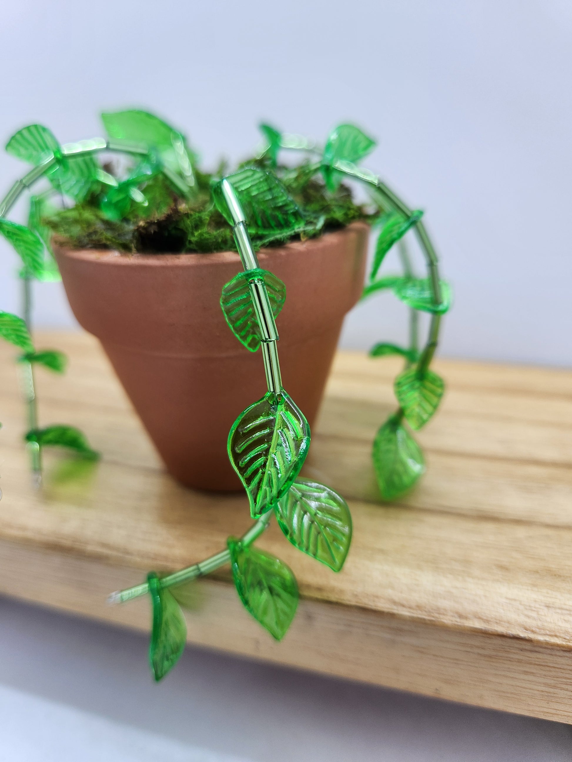 Beaded Plant Faux Plant with Leaves