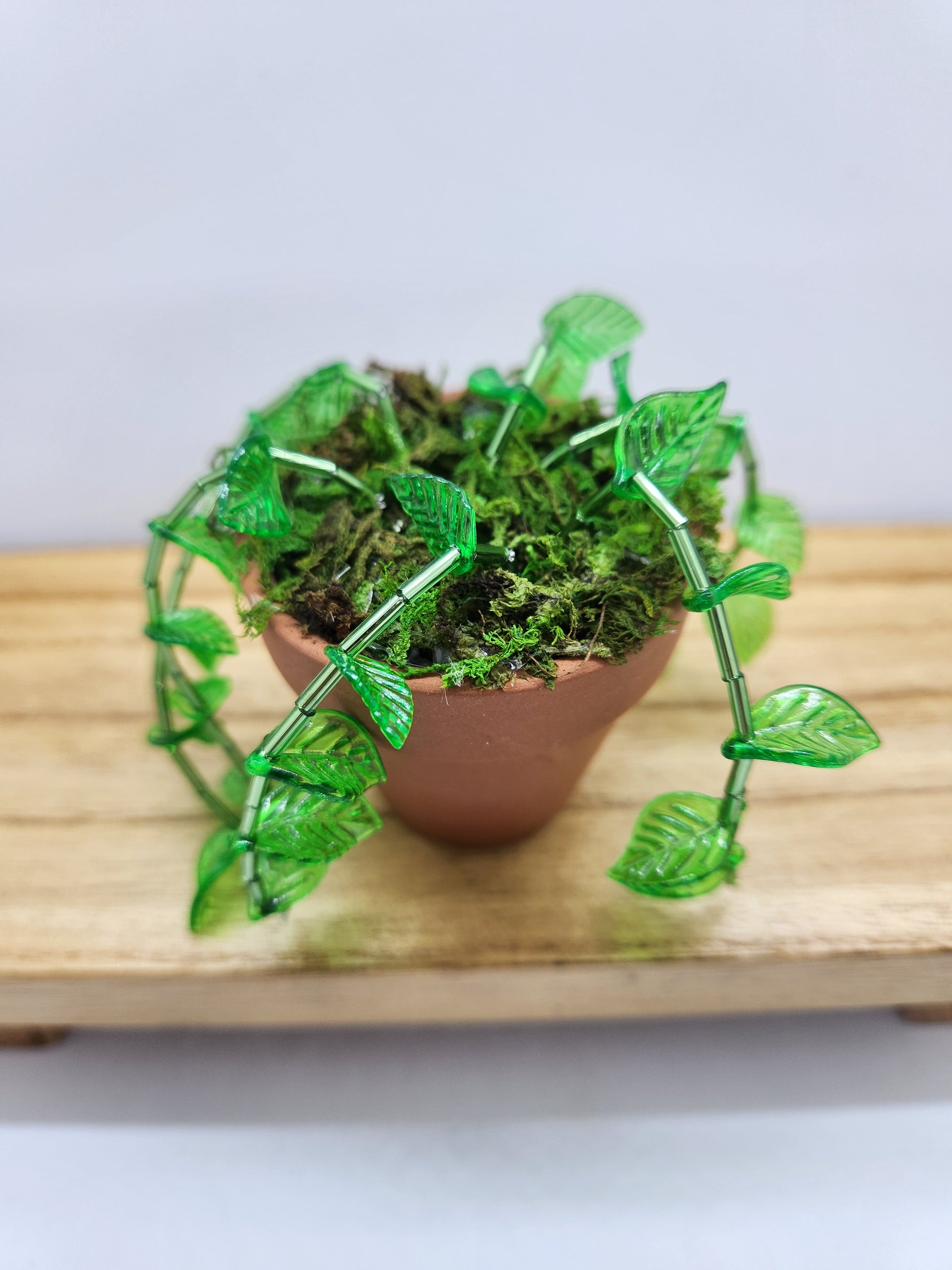 Beaded Plant Faux Plant with Leaves