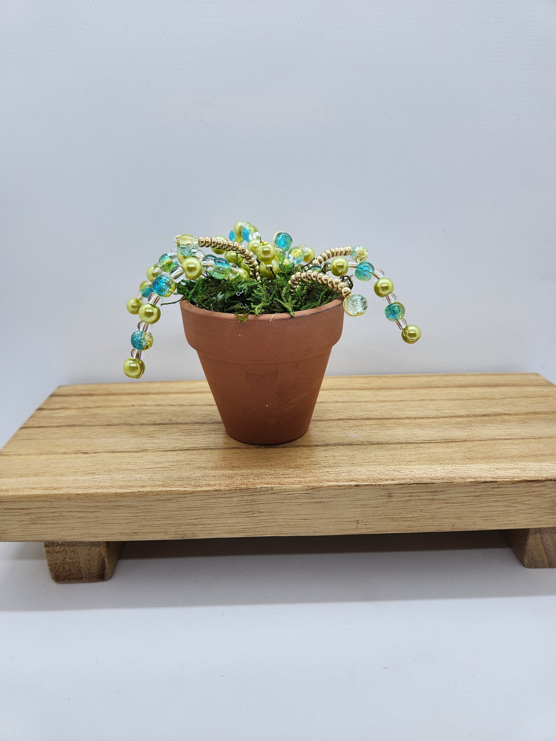 Small Beaded Plant Whimsical Faux Plant
