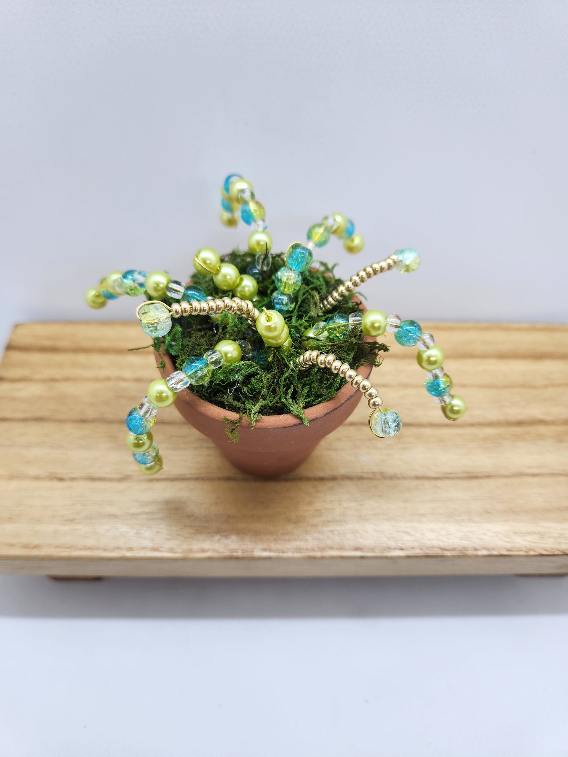 Small Beaded Plant Whimsical Faux Plant