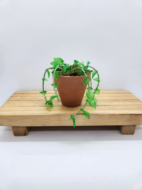 Beaded Plant Faux Plant with Leaves
